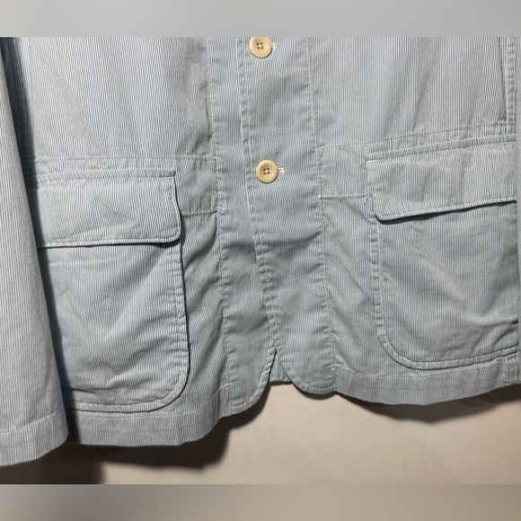Alex Mill Men’s Striped Lightweight Jacket Button Closure 3 Pockets Sz Medium - Picture 11 of 15